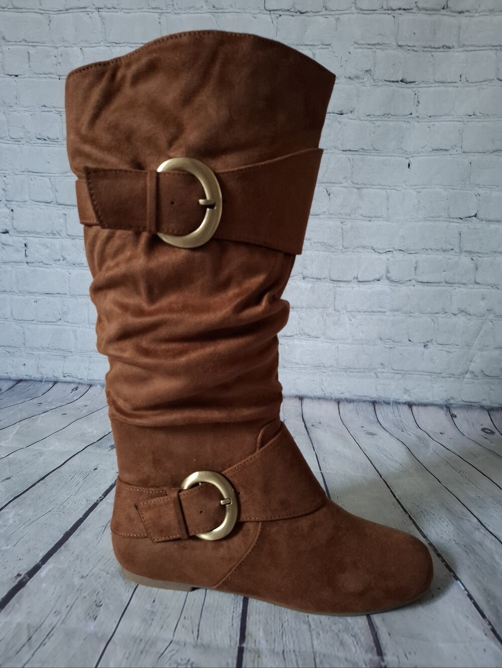 NIB Exeblue Knee High Suede Slouch Boots - Size 9